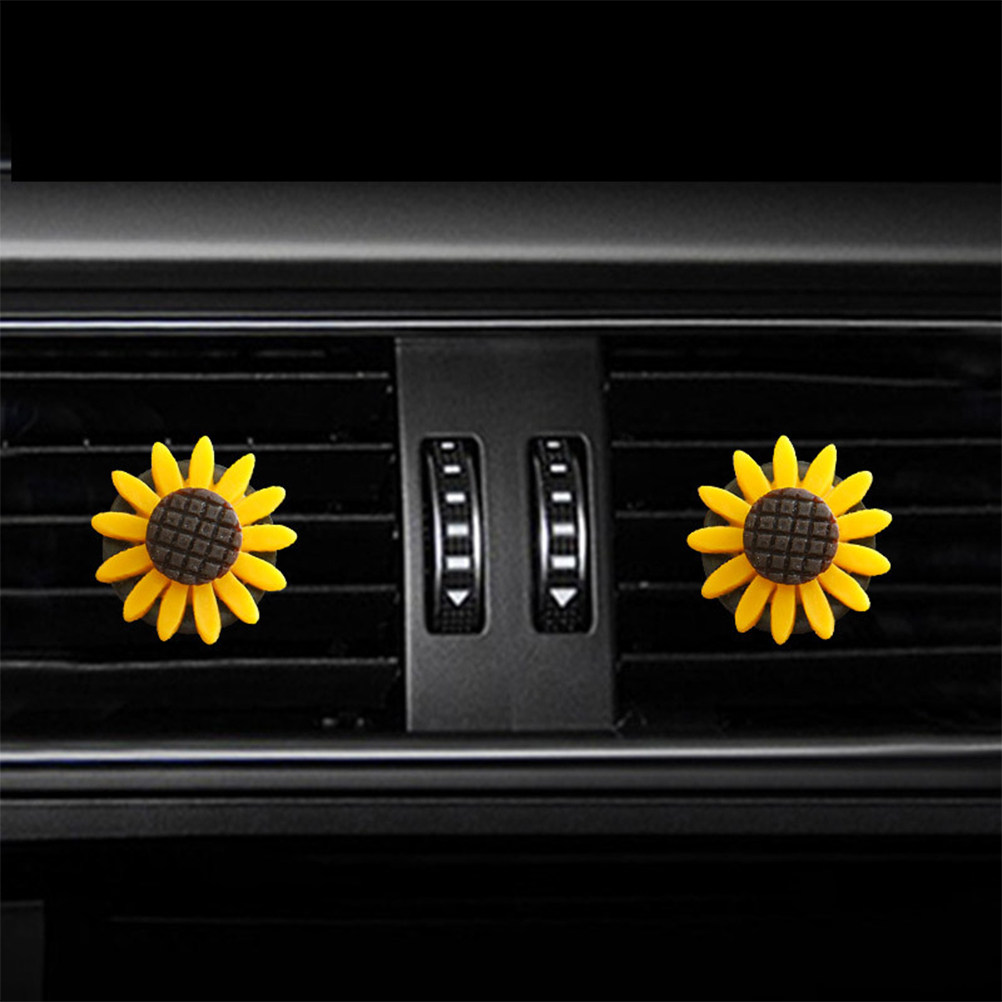 Home Fragrance Logo - 2Pcs Sunflower Car Aromatherapy Clip Air