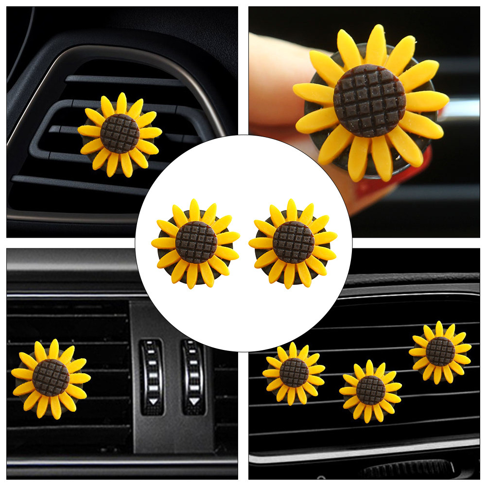 2Pcs Sunflower Car Aromatherap - Home Fragrance Logo review and price
